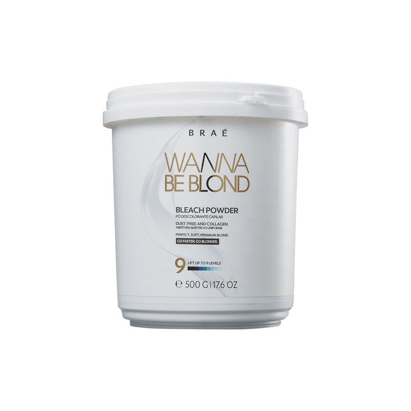 DESCOLORANTE BRAÉ WANNA BE BLOND PÓ DESCOLORANTE 500GR + OX 10 VOLUME