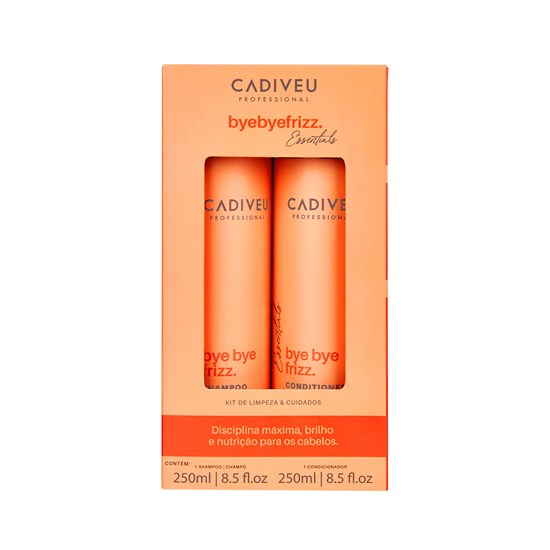 Cadiveu Essentials Bye Bye Frizz Kit de Limpeza Shampoo e Condicionador 250ml