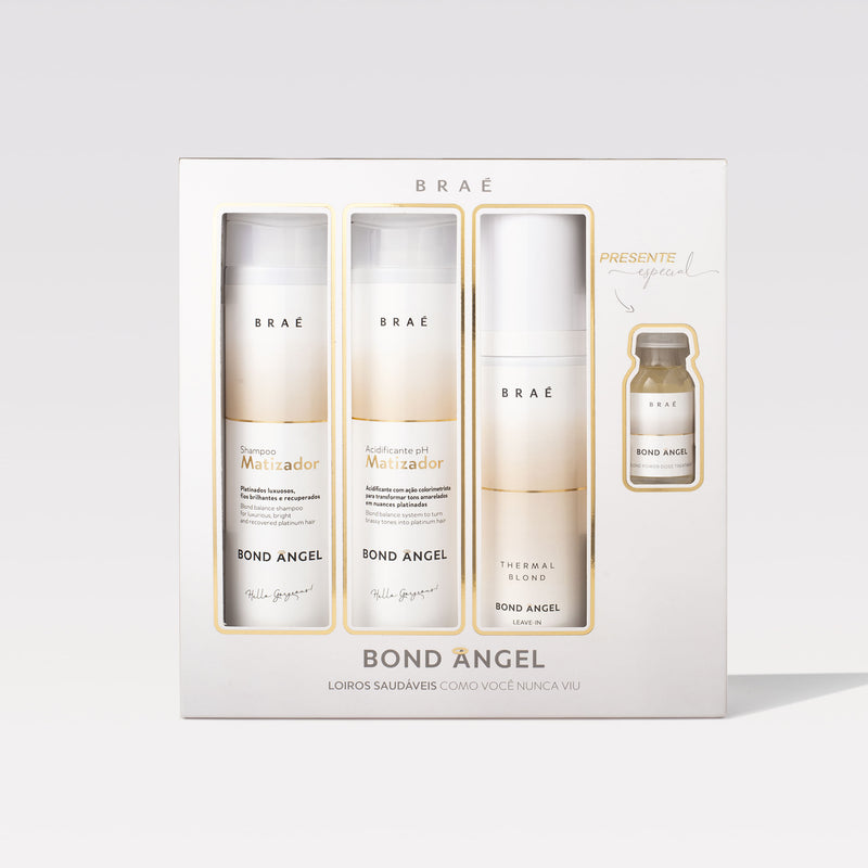 Kit Bond Angel Home Care Shampoo + Condicionador + Finalizador + Ampola Tratamento de Salão